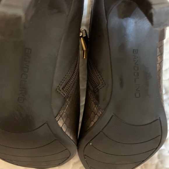 Bandalino gold/bronze metallic heeled booties - Picture 3 of 14